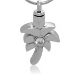 Leaf Stainless Steel Cremation Pendant