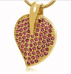 Leaf Stainless Steel Cremation Pendant