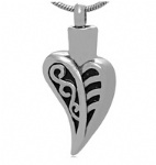 Leaf Stainless Steel Cremation Pendant