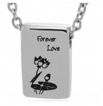 Leaf Stainless Steel Cremation Pendant