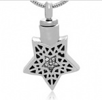 Pentagram Stainless Steel Cremation Pendant