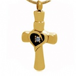 Cross Stainless Steel Cremation Pendant