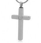 Cross Stainless Steel Cremation Pendant