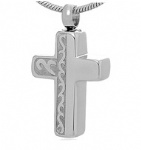 Cross Stainless Steel Cremation Pendant
