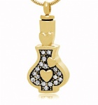 Stainless Steel Urn Pendant Cremation Jewelry