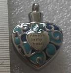 Heart Stainless Steel Cremation Pendant Memorial Jewelry