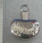 Heart Stainless Steel Cremation Pendant Memorial Jewelry