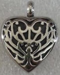 Heart Stainless Steel Cremation Pendant Memorial Jewelry