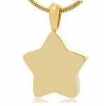 Star Stainless Steel Cremation Pendant Keepsake Jewelry