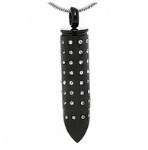 Bullet Stainless Steel Cremation Pendant Keepsake Jewelry