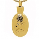 Stainless Steel Cremation Rose Pendant