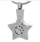 Footprint Stainless Steel Cremation Pendant