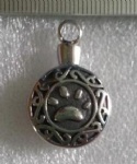 Footprint Stainless Steel Cremation Pendant