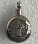 Footprint Stainless Steel Cremation Pendant