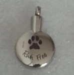 Footprint Stainless Steel Cremation Pendant
