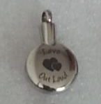 Footprint Stainless Steel Cremation Pendant