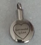 Footprint Stainless Steel Cremation Pendant