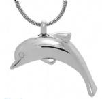Dolphins Stainless Steel Cremation Pendant